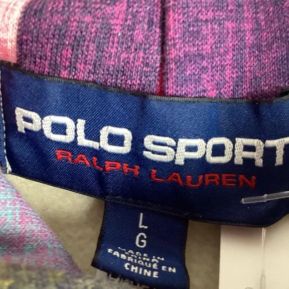 Polo Ralph Lauren Polo Sport Logo Plaid Men Hoodie Size Large Multicolored - Picture 5 of 13